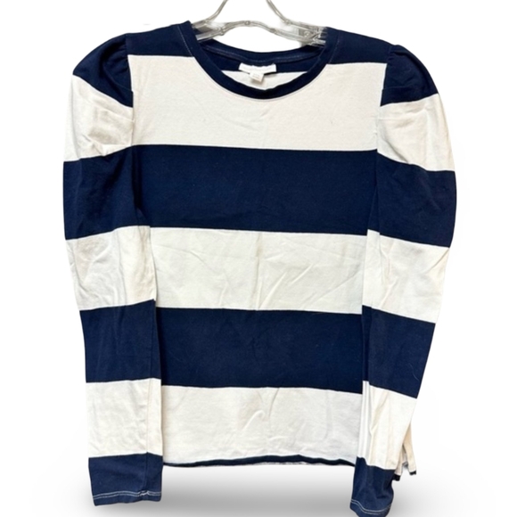 Charter Club Tops - Charter Club Striped Top Navy White Long Sleeve Womens Size Small Casual Shirt